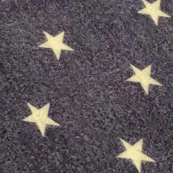 Cool Melon comfortable grey with blue & white star print raglan sleeves size 2X - Picture 3 of 7